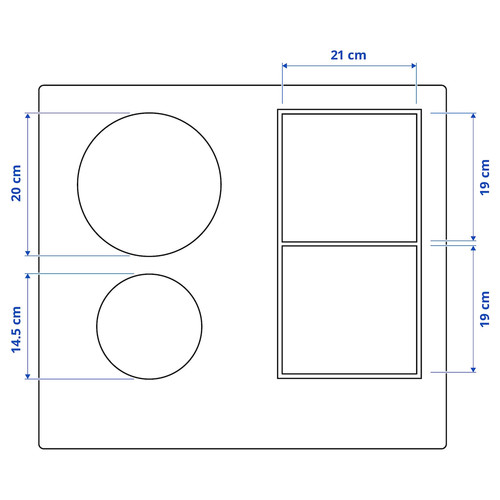 KOLSTAN Induction hob, IKEA 500 white, 58 cm