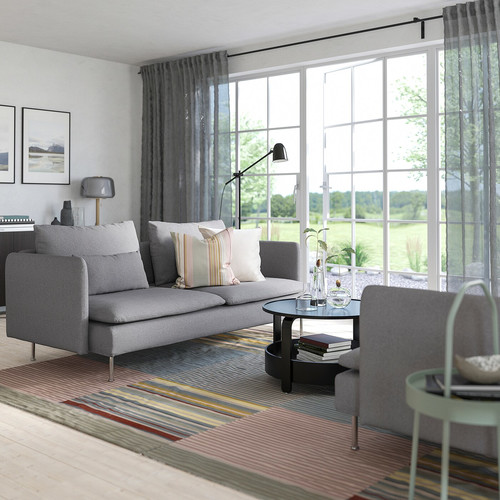 SÖDERHAMN 3-seat sofa, Tonerud grey