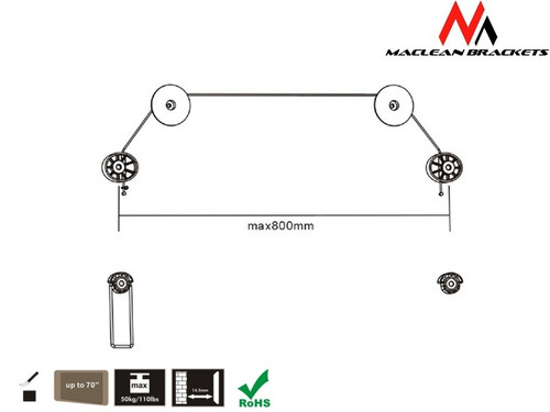 MacLean TV Wall Mount Bracket 32-70" MC-557B