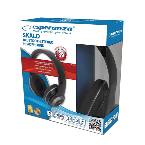 Esperanza Bluetooth Headphones Skald, BLACK