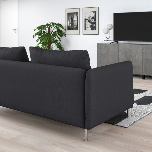 SÖDERHAMN 3-seat sofa, Fridtuna dark grey