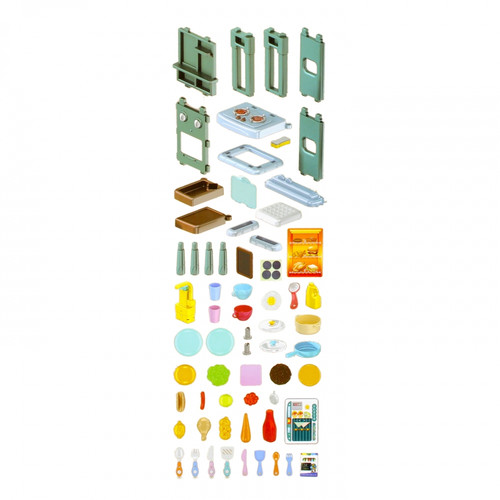 Kitchen Cooking Playset with 64 Accessories, assorted colours, 3+