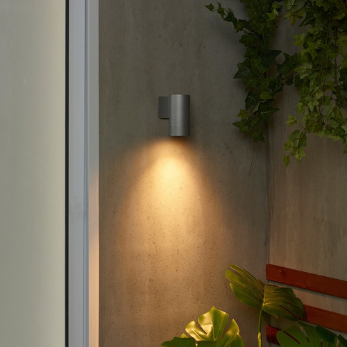 GRÖNSPRÖT Wall lamp, wired-in installation, outdoor aluminium-colour