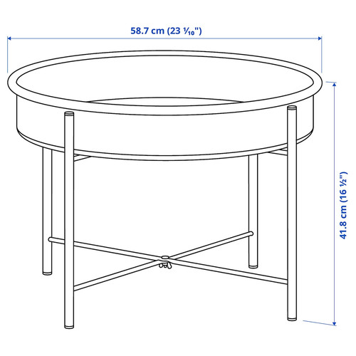 KULTURSKOG Plant stand, black, 58 cm