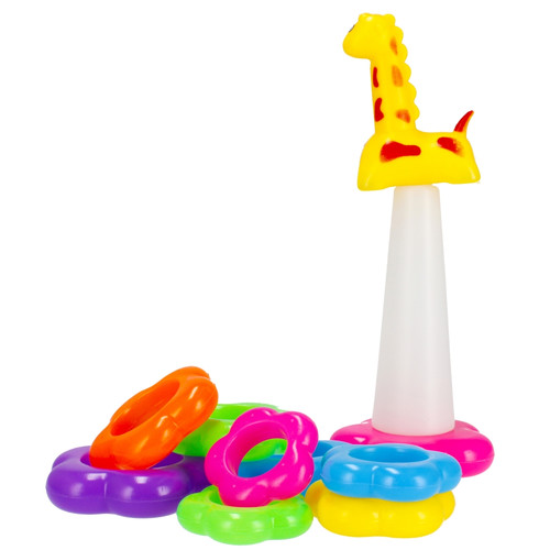 Pyramid Stacking Ring Educational Toy Giraffe 5m+