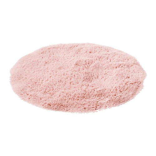GoodHome Bath Mat Sedna Round 70 cm, powder pink