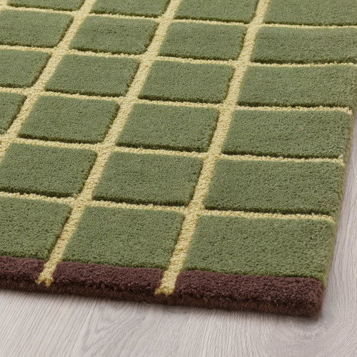 POSTKONTOR Door mat, indoor, green, 40x60 cm