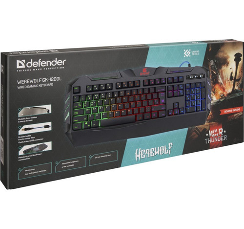 Defender Gaming Wired Keyboard Werewolf GK-120DL