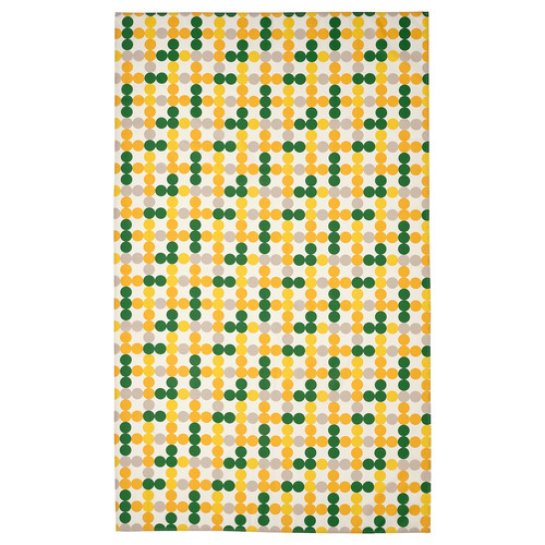 BRÖGGAN Tablecloth, wipeable/dot pattern multicolour, 145x240 cm
