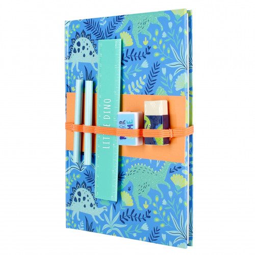 School Set Jungle - Notepad, Ruler, Pencil, Eraser, Sharpener