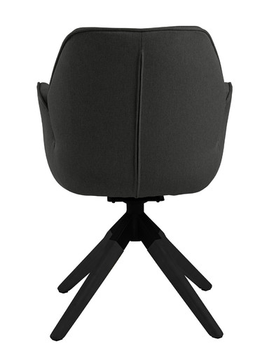 Swivel Chair Aura, auto return, dark grey/black