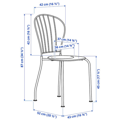 LÄCKÖ Chair, outdoor, grey