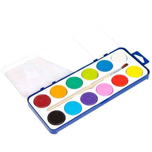 Water Colour Water Paint Set 12 Colours Safari