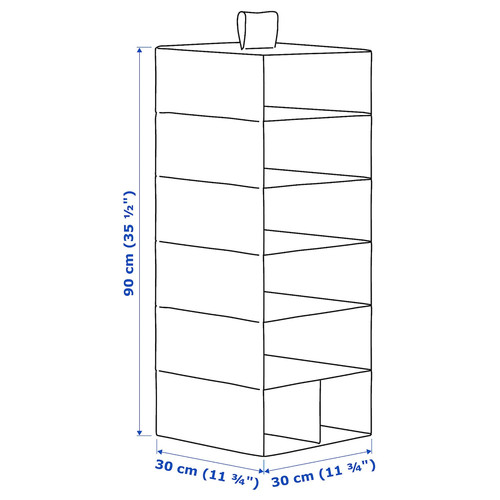 STUK Storage with 7 compartments, white/grey