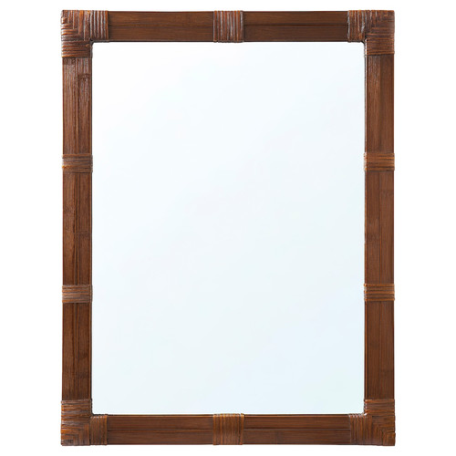 KLIBBAL Mirror, brown, 47x62 cm