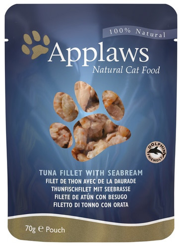 Applaws Natural Cat Food Tuna Fillet with Seabream in Broth 70g