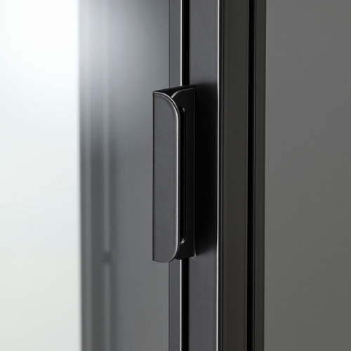 RUDSTA Glass-door cabinet, anthracite, 42x37x155 cm