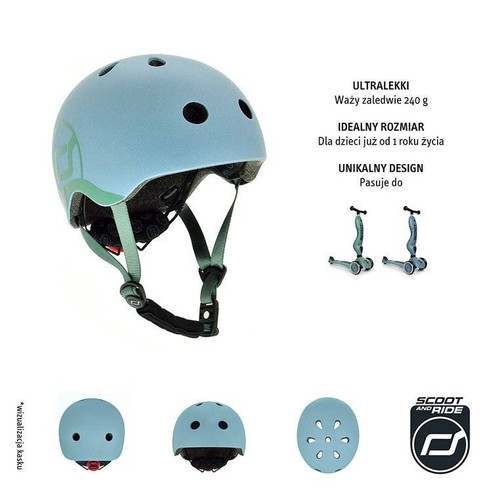 SCOOTANDRIDE XXS-S Helmet for Children 1-5 years, Steel