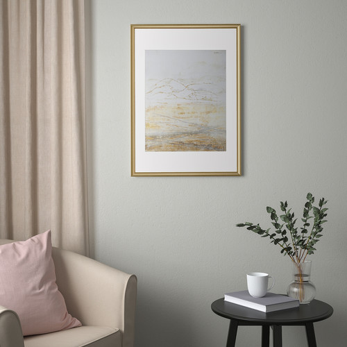 SILVERHÖJDEN Frame, gold-colour, 50x70 cm