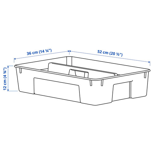 SAMLA Insert for box, transparent, 52x36x12 cm/45/65 l