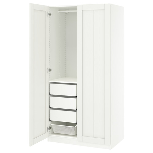 PAX / GULLABERG Wardrobe combination, white/white, 100x60x201 cm