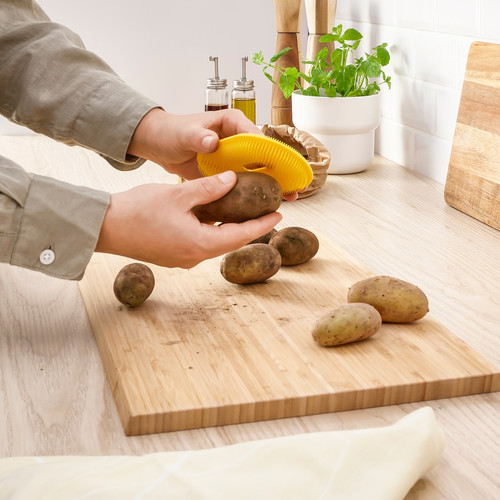 UPPFYLLD Vegetable scrubber, bright yellow