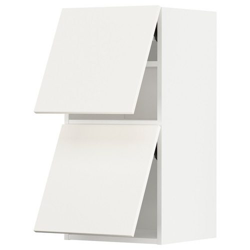 METOD Wall cabinet horizontal w 2 doors, white/Veddinge white, 40x80 cm