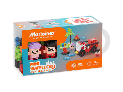 Marioinex Mini Waffle Blocks Set City Fire Engine 80pcs 3+