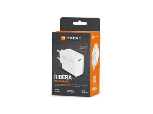 Natec USB Charger Ribera EU Plug 1x USB-C