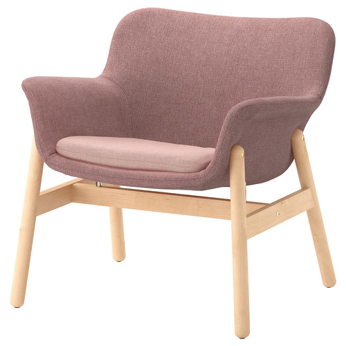 VEDBO Armchair, Gunnared light brown-pink