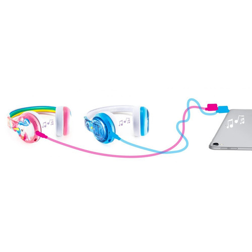 BuddyPhones Headphones Bluetooth Wave Unicorn, pink