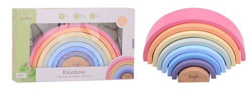 Joueco Wooden Rainbow 8-piece Set 12m+