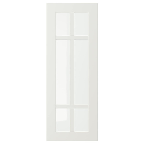 STENSUND Glass door, white, 30x80 cm