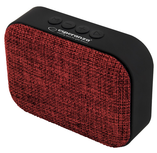 Esperanza Bluetooth Speaker with FM Radio Samba, red