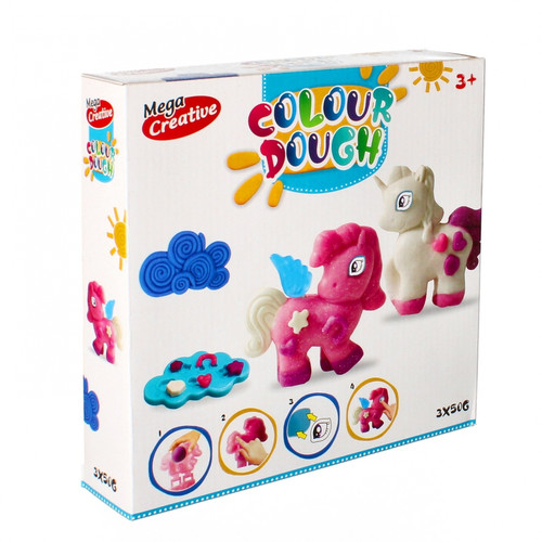 Mega Creative Colour Dough Ponies Playset with Modelling Compound 3+