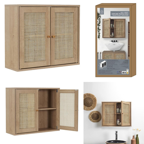 Wall Cabinet for Bahtroom, Laundry Bali, natural