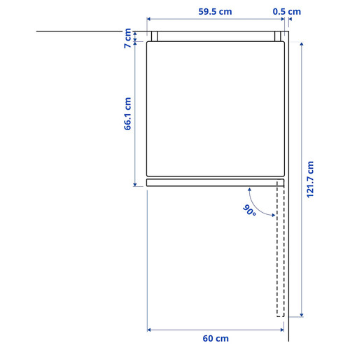 VINDÅS Fridge/freezer, IKEA 300 freestanding/stainless steel colour, 223/120 l