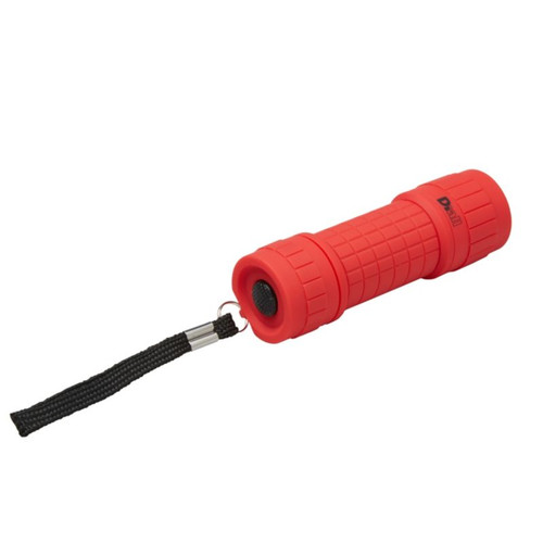 Diall 9 LED Torch 3x AAA, rubber, red