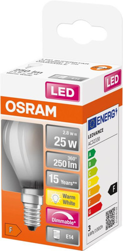 LED Bulb Filament P25 E14 230lm 2700K