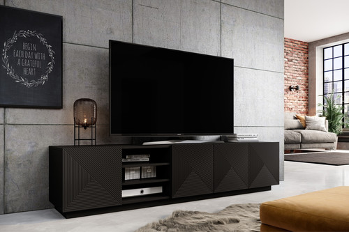 TV Cabinet Asha 200 cm, matt black