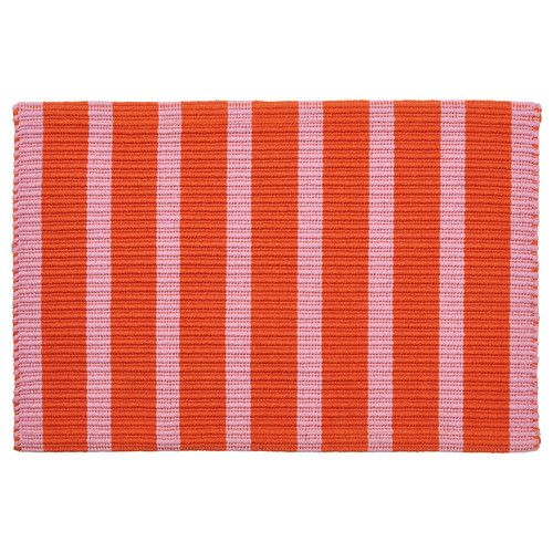 VÄGSKYLT Door mat, pink/orange, 40x60 cm