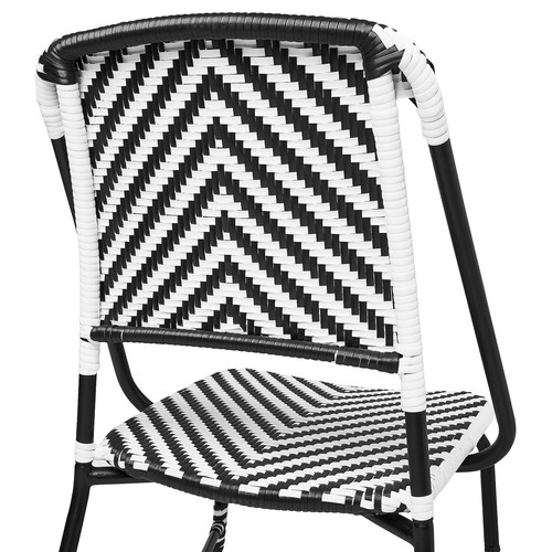 VASSHOLMEN Chair, in/outdoor, black/white