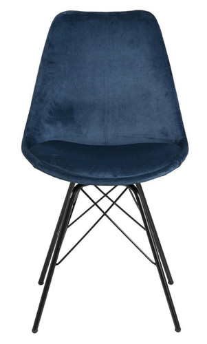 Chair Eris, velvet, blue