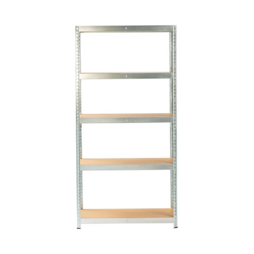 GoodHome Metal Shelving Unit Ryle M 180 x 90 x 40 cm 175 kg, galvanised