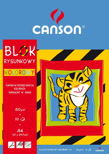 Canson Colour Drawing Pad Sketch Book A4 10 Sheets 80g 20pcs