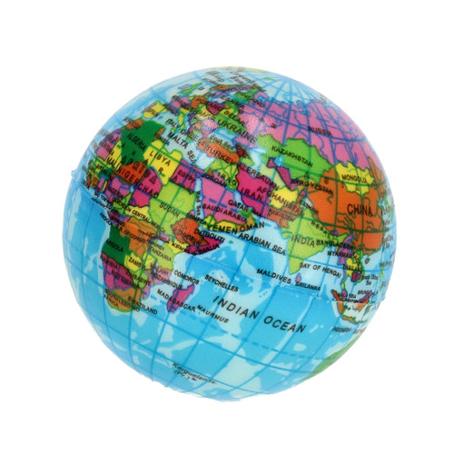 Stress Ball Globe 7cm, 1pc, 3+