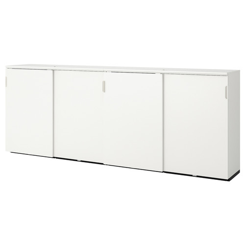 GALANT Storage combination w sliding doors, white, 320x120 cm