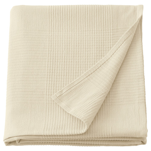 INDIRA Bedspread, natural/unbleached cotton, 150x250 cm