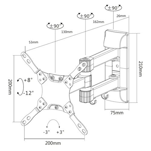 NewStar TV Wall Mount 10-32" NM-W225BLACK