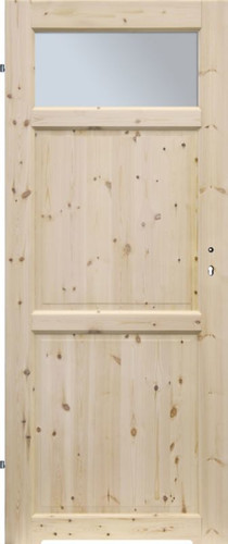 Internal Door with Air Vent Sleeves Radex Lugano 70, left, solid pine